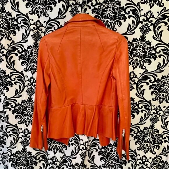 Danier moto peplum leather jacket - Picture 4 of 15